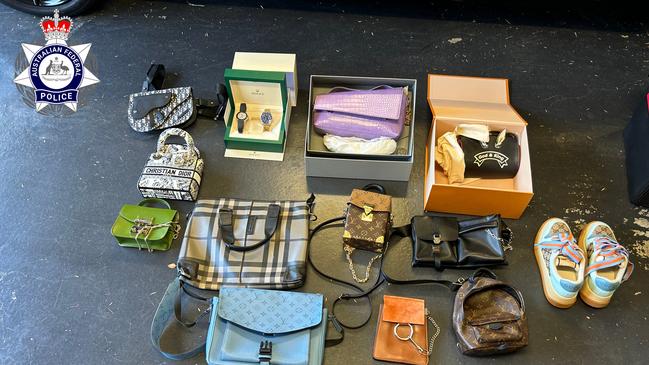 Luxury goods were allegedly seized. Picture: NCA NewsWire / AFP Handout