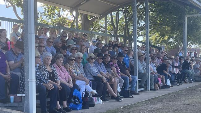 Crowds filled the grandstand for the horse events at the Show Ring.