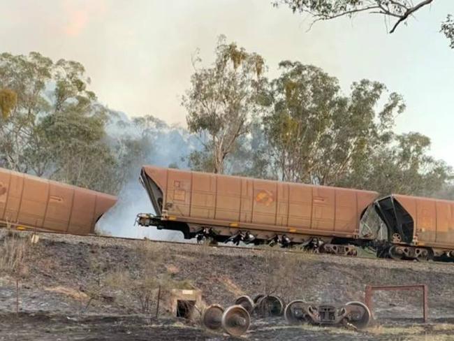 Train derailment at Murrumbo, about 80km west of Muswellbrook