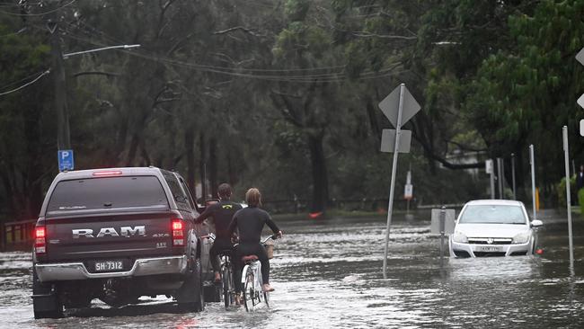 Campbell Street in Manly Vale on Sydney’s Northern Beaches as flash flooding caused havoc. Photo by Jeremy Piper