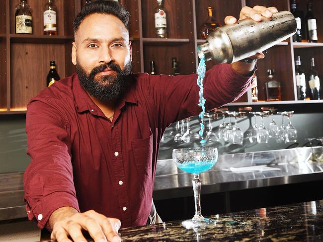Amandeep Singh, owner of the newly opened, ARY'S Bar. Picture: Shae Beplate.