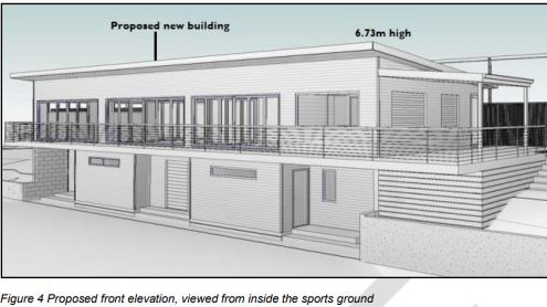 South Hobart Football Club's development application proposes a new 'sports centre' at Darcy St.