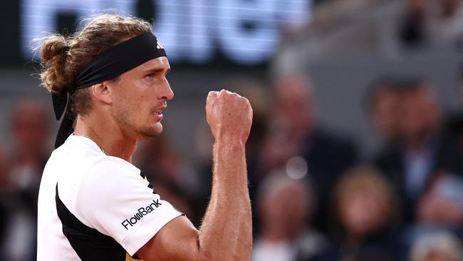 Germany's Alexander Zverev was impressively composed for the entire match. Picture: Emmanuel Dunand/AFP