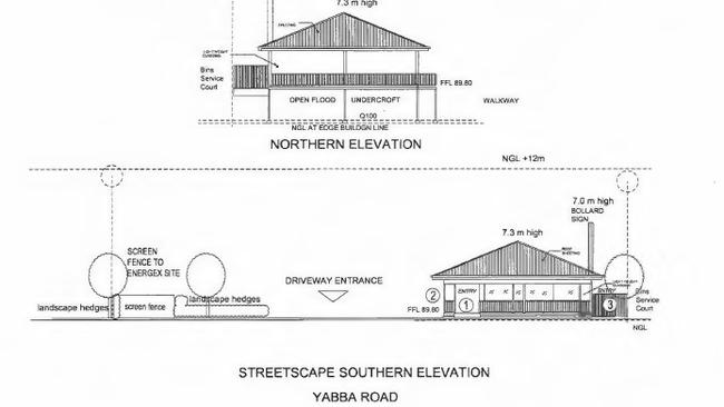 A screenshot of designs for 99 Yabba Rd on the streetscape as a part of the development application to Gympie Regional Council.