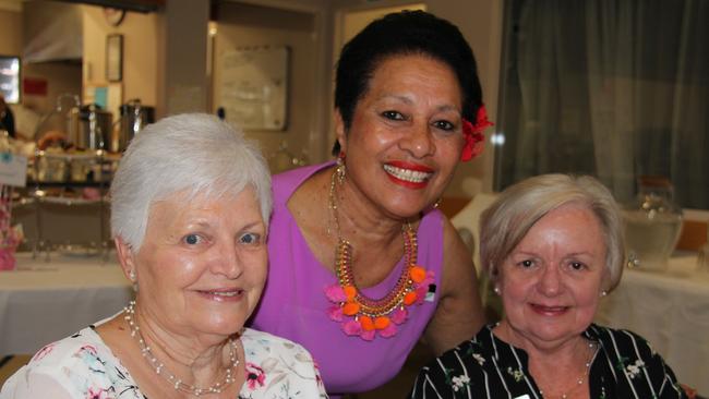 Ann Pointon, Cr Koliana Winchester and Anna Green at the Redcliffe Peninsula View Club annual fundraiser. Photo: Erin Smith