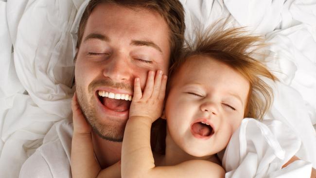 Dad dilemmas: Stay-at-home dads have to wear the barbs, as well as the nappy-changes. Picture: iStock