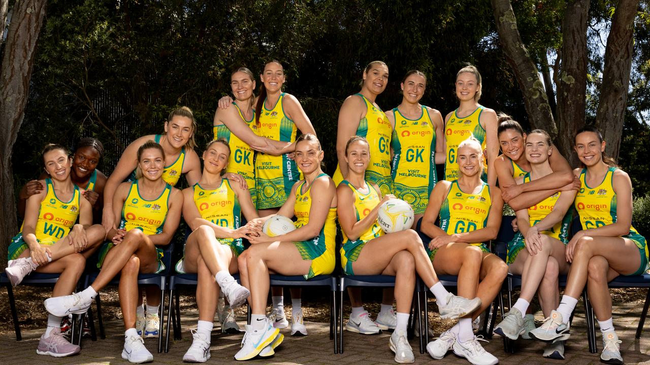 Australia’s Diamonds squad for the 2023-24 season. (Photo by Mark Metcalfe/Getty Images)