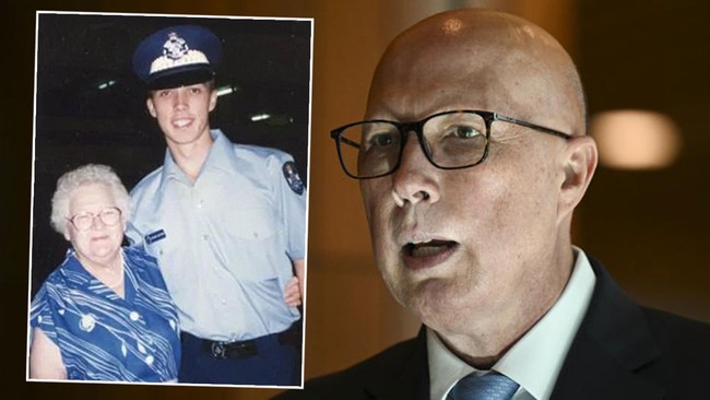 Peter Dutton will channel his experience as a Queensland cop as he makes crime an election platform. Pictures: News Corp/Supplied