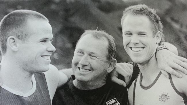 Bates twins Michael and Tim with dad Danny