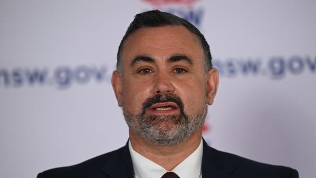 NSW Deputy Premier John Barilaro provides an update on COVID-19 for NSW. Picture: NCA NewsWire / Jeremy Piper