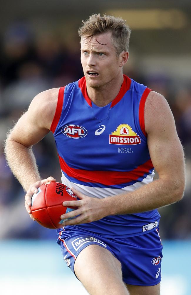 Alex Keath on the run. (Photo by Dylan Burns/AFL Photos via Getty Images)