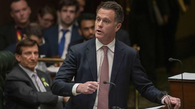 SYDNEY AUSTRALIA - NewsWire Photos, 21 JUNE, 2023: Premier Chris Minns during NSW Parliament question time, Macquarie Street, Sydney.Picture: NCA NewsWire / Simon Bullard