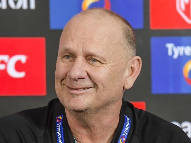 February 12 2025 Ken Hinkley. Ken Hinkley has informed the club he will step aside at seasonÃ&#149;s end and hand over to Josh Carr as senior coach in 2026 Picture: RoyVPhotography