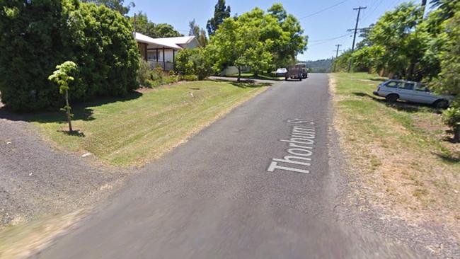 Thorburn St, Nimbin, where police allegedly chased a teenager driving dangerously before arresting him.