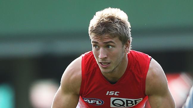 Kieren Jack during Sydney Swans at the SCG. The Swans play Hawthorn in Melbourne this Saturday night. pic. Phil Hillyard