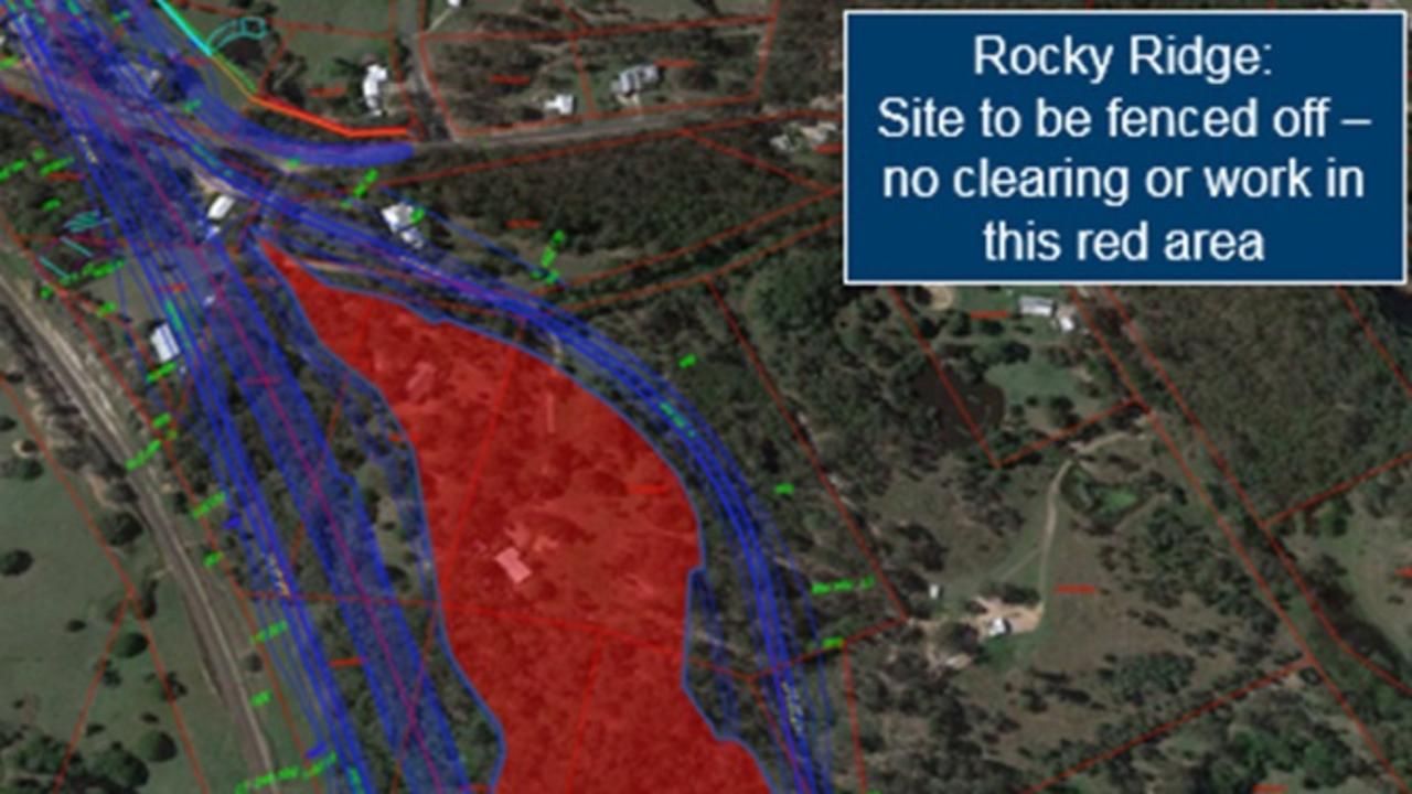 Queensland’s Transport Department says there is no expert evidence a bora ring at the “Gympie Pyrmaid” site claimed to be under threat from the bypass is any older than seven months, and most of the site will be bypassed by construction.