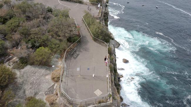 Part of the westernmost lookout near the tip of North Head has been closed for some time. Picture: Manly Daily