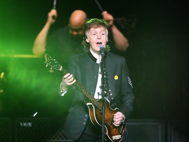 Paul McCartney concert in Sydney tonight. Picture: David Swift.