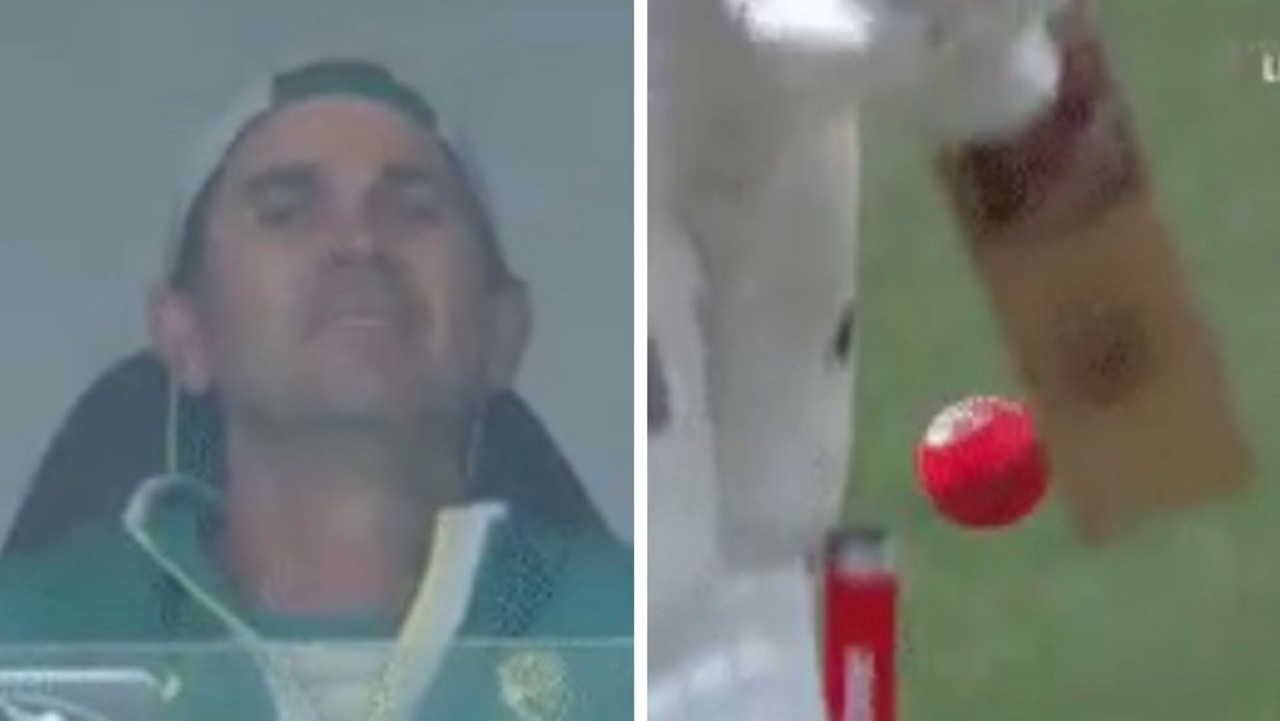 Justin Langer’s reaction to the non-review call said it all.