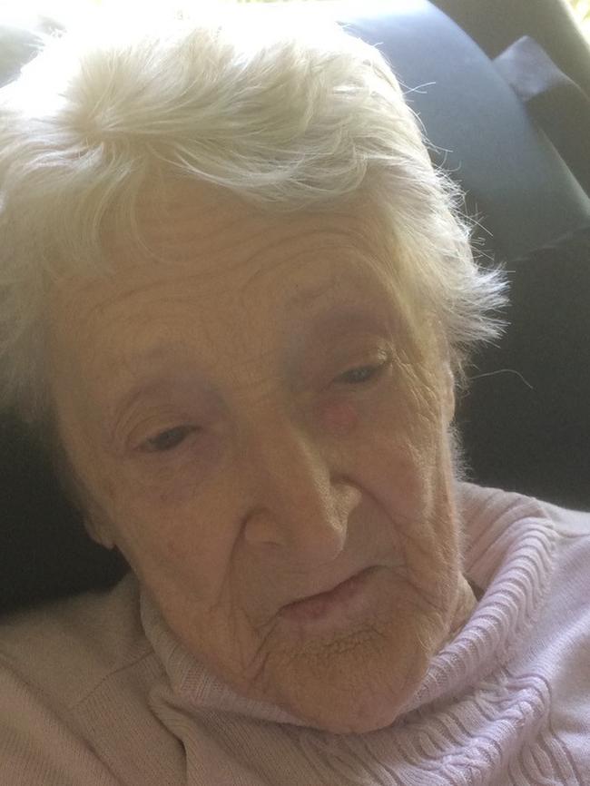 Aged care resident Dorothy Roberts who has advanced dementia. Picture: Supplied