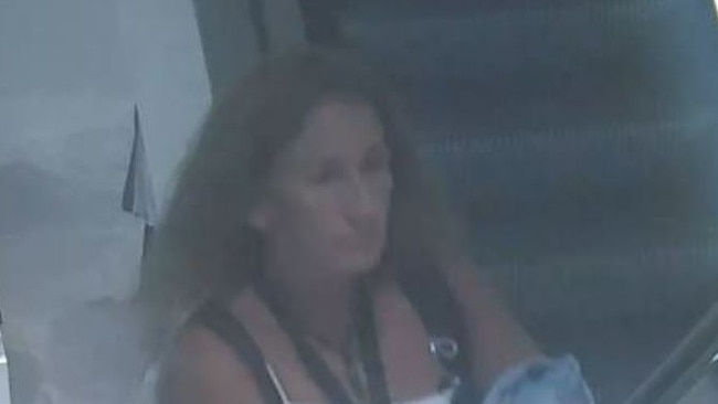 Police want to speak to this woman about the theft of two Guess bags from a department store at Broadbeach. Picture: Queensland Police Service