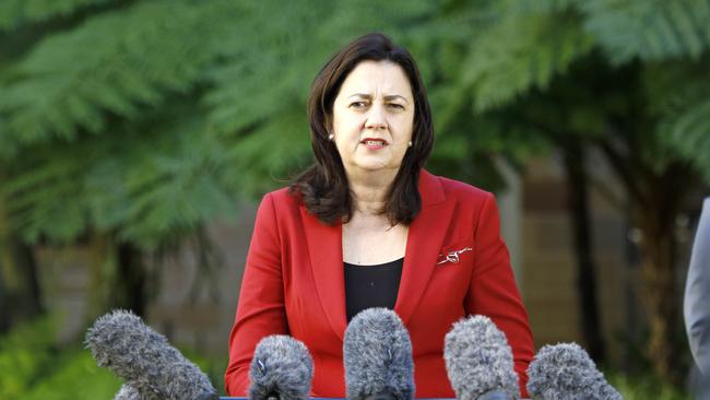 Queensland Premier Annastacia Palaszczuk ended up performing a backflip over freedom of speech laws. Picture: NCA NewsWire/Tertius Pickard