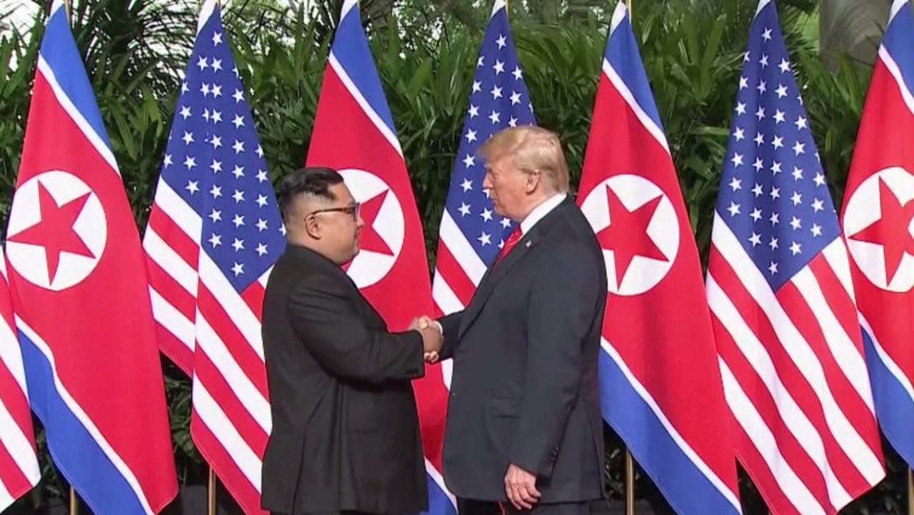 Donald Trump and Kim Jong-un have met face-to-face for the first time.