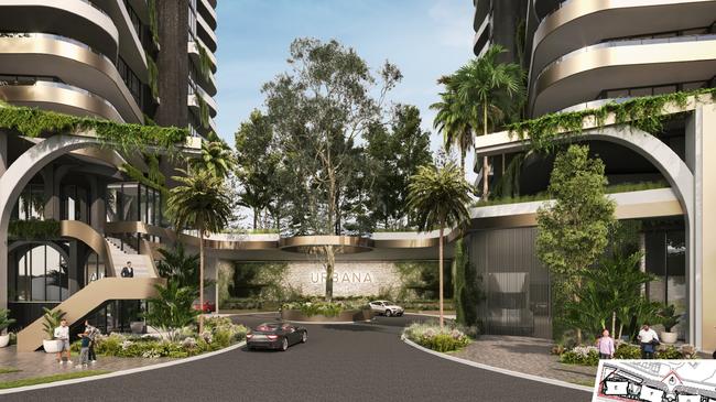 Artist impression of Coomera Urbana Village. Picture: Supplied