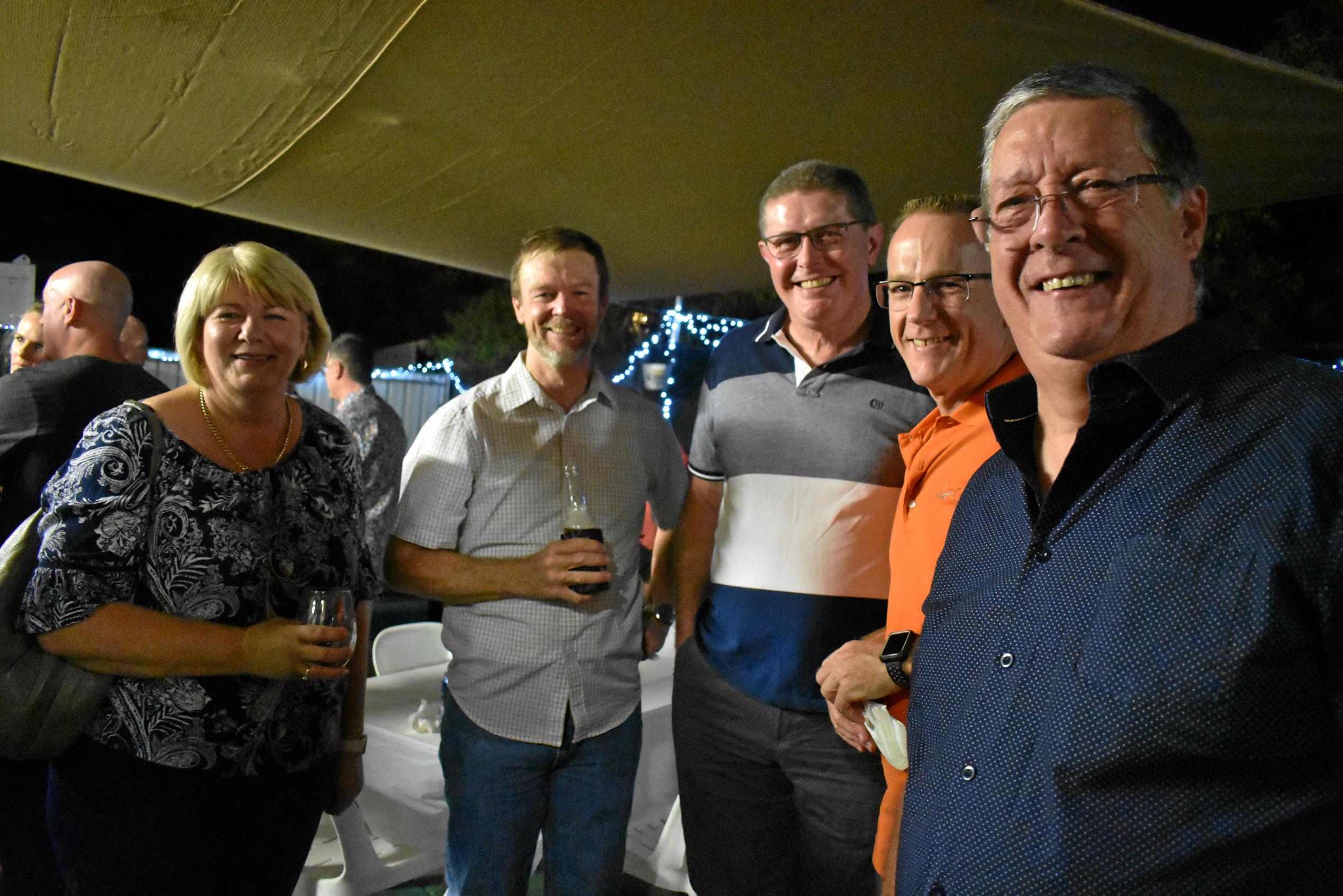 Sandra Slater, Peter Crawford, Matthew Vanderbil, Marcus Hill and Commissioner Ian Stewart. Picture: Jorja McDonnell