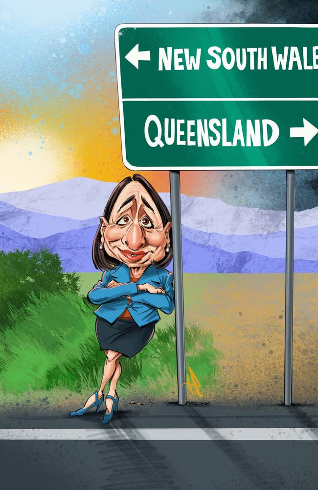 Gladys Berejiklian is urging her state to ‘stay the course’ during the pandemic. Art: Terry Pontikos