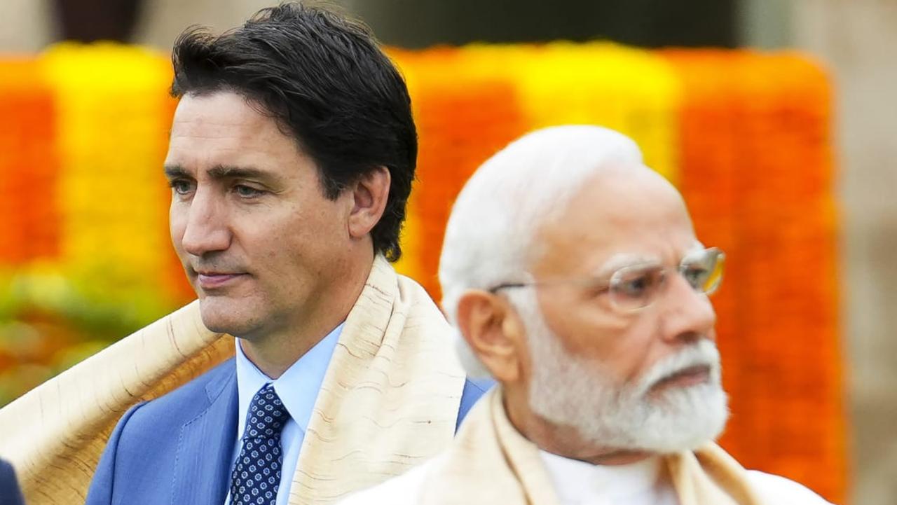 Canada's Prime Minister Justin Trudeau, pictured with Indian Prime Minister Narendra Modi. Picture: Sean Kilpatrick/The Canadian Press via AP, File