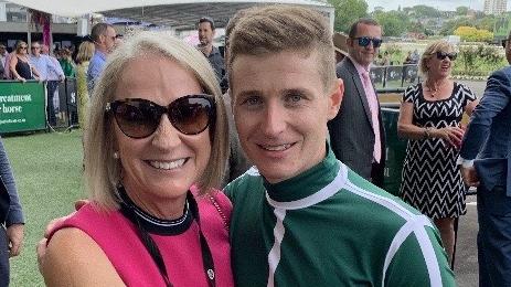 Superstar jockey James McDonald with proud Mum Dianne. Picture: Supplied.