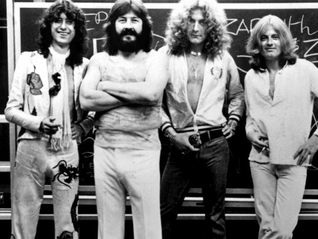 Iconic band ... Led Zeppelin from L-R Jimmy Page, John Bonham, Robert Plant and John Paul Jones.