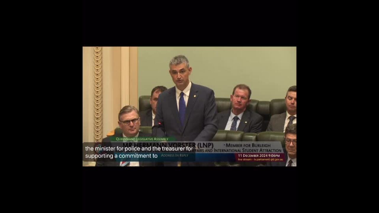 Burleigh MP's Maiden Speech to parliament