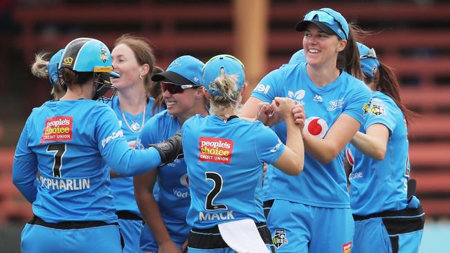 Tahlia McGrath celebrates after pulling off the great catch. Picture: Getty Images