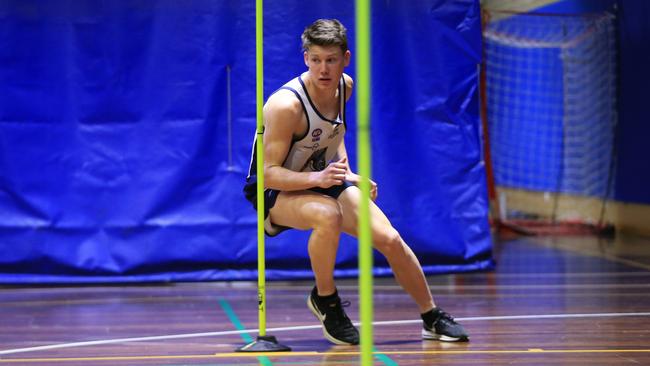 Sam Walsh in action at the AFL draft combine. Picture: Peter Ristevski