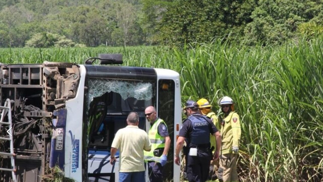 11 people plus the driver had been travelling on the bus when it rolled while travelling between Cannonvale and Proserpine.