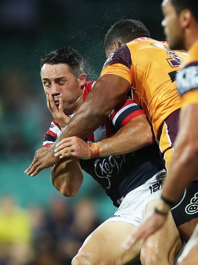 Cronk was eventually forced from the field. Picture: Phil Hillyard