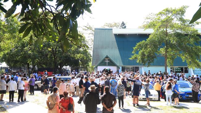 A funeral for statesman and indigenous rights advocate Alfred Neal was held in Yarrabah on June 20, 2023. Picture: Peter Carruthers