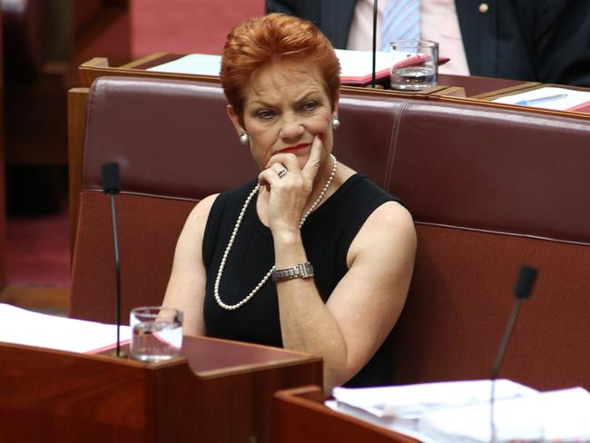 Senator Pauline Hanson has attacked Rod Culleton. Picture: Gary Ramage