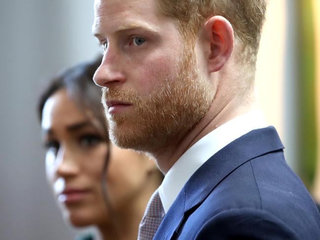 LONDON, ENGLAND - MARCH 11:   Meghan, Duchess of Sussex and Prince Harry, Duke of Sussex attend a Commonwealth Day Youth Event at Canada House, where they speak with young Canadians from a wide range of sectors including fashion, the arts, business and academia on March 11, 2019 in London, England. The event will showcase and celebrate the diverse community of young Canadians living in London and around the UK. (Photo by Chris Jackson - WPA Pool/Getty Images)