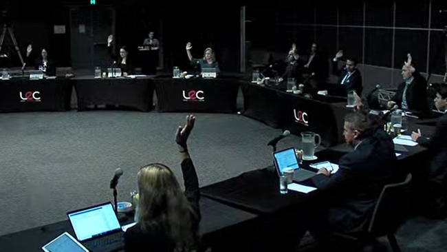 The council’s first meeting was livestreamed from the Logan Entertainment Centre