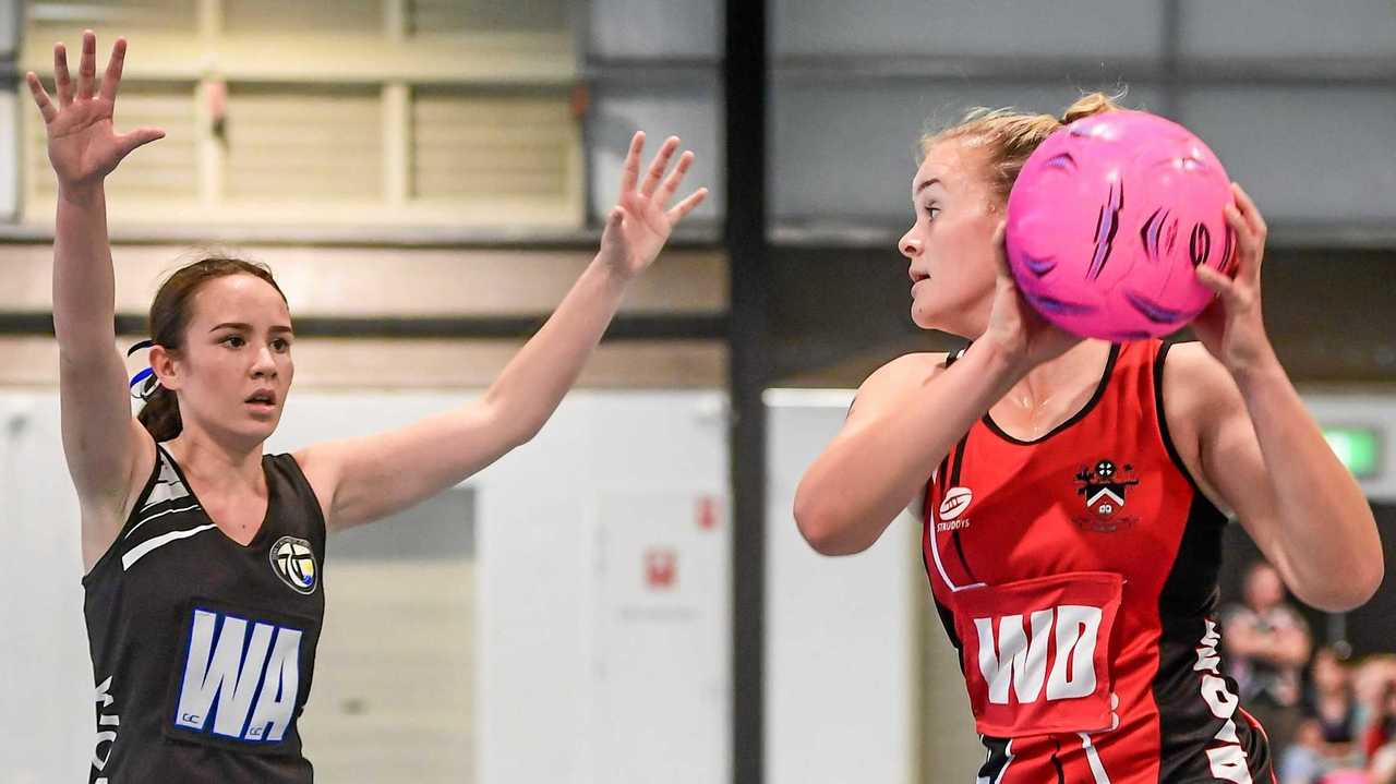 Jada Cleary - WA Siena Catholic College, Sippy Downs and Sarah Nash - Shalom College Bundaberg. Picture: Brian Cassidy