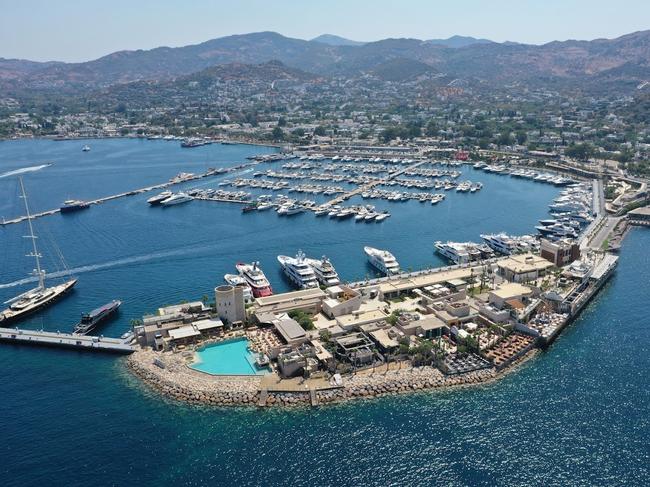 Wanted NSW man Masood Zakaria was staying in a luxury villa overlooking the Yalikavak marina in Bodrum (pictured) when he was arrested in a night raid on January 28. Picture: Instagram