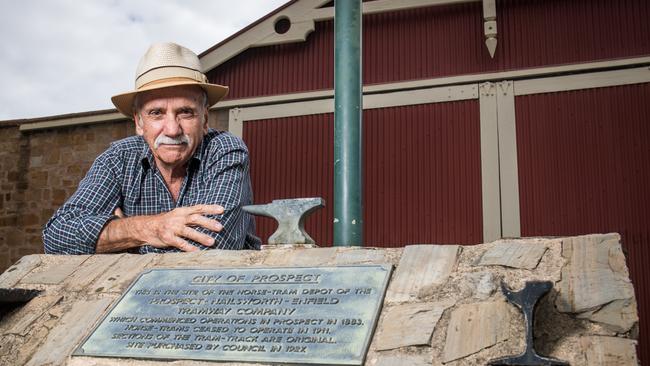 Many locals, such as Jack Condous, have fought against the sell-off of the State Heritage-listed Tram Barn. Picture: Matt Loxton