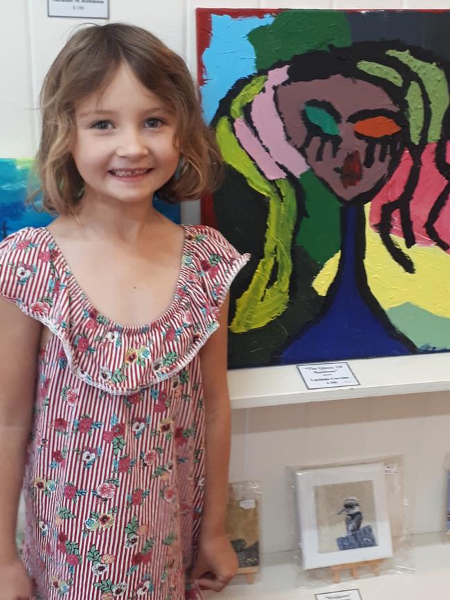 Lucinda Dumont said having her own gallery exhibit was really exciting and she hopes to be a famous artist one day.