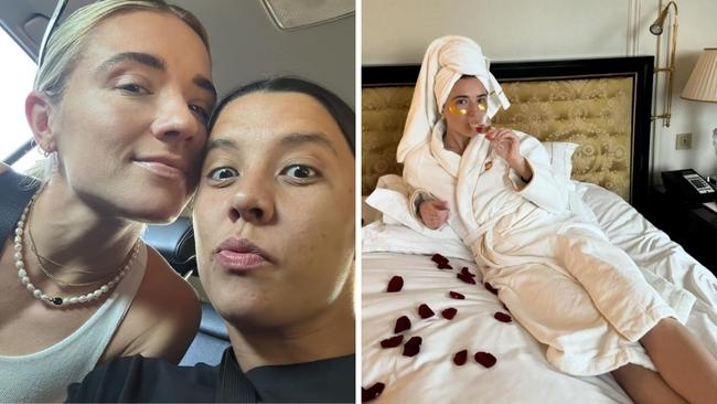 Fans have never seen the couple like this. Photo: instagram, @samkerr20 and @kmewis19.