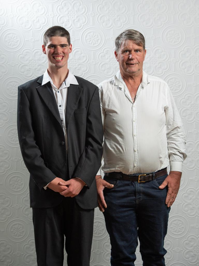 Ben and Malcolm Graham at the Nelson Park school graduation 2022. Picture: Brad Fleet