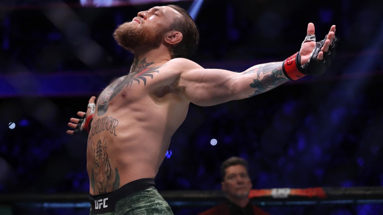 Conor McGregor has retired but his coach is hinting at a comeback and he is taking inspiration from Michael Jordan. (Photo by Steve Marcus/Getty Images)