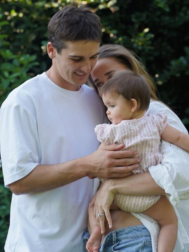 The couple with their daughter Audrey. Picture: Instagram
